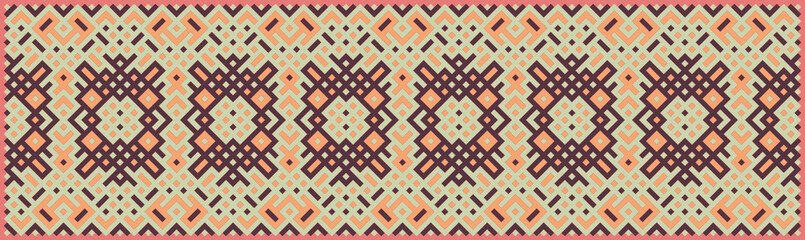 Multicolor truchet tiling connections illustration