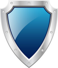 Protection metallic shield clipart design illustration