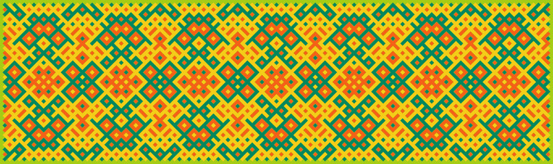 Multicolor truchet tiling connections illustration