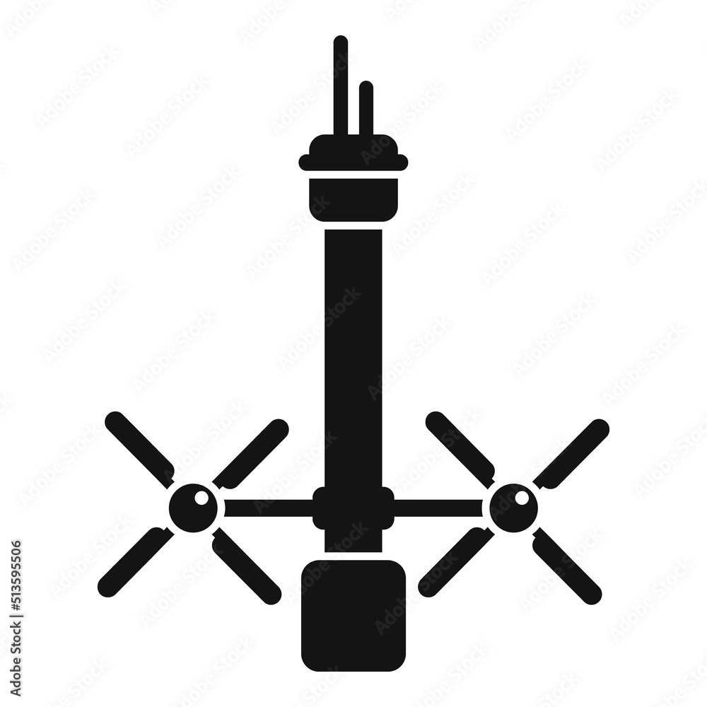 Poster Wind power equipment icon simple vector. Energy nature