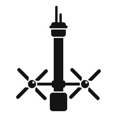 Wind power equipment icon simple vector. Energy nature