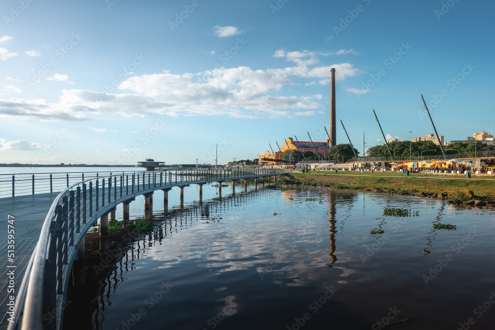 Poster Gasometro Power Plant (Usina do Gasometro) and Moacyr Scliar Park and - New Guaiba Revitalized Waterfront (Orla do Guaiba) - Porto Alegre, Rio Grande do Sul, Brazil