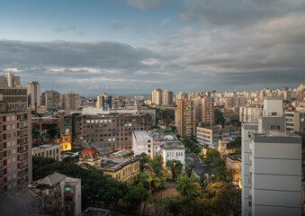 Aerial view of Porto Alegre with Federal University of Rio Grande do Sul (UFGRS) - Porto Alegre, Rio Grande do Sul, Brazil