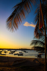 sunset on the beach in Bahia