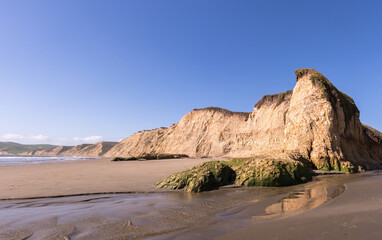 The cliffs at sunset at Point Reyes National Seashore