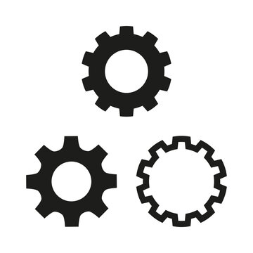 Gears icons on white background.