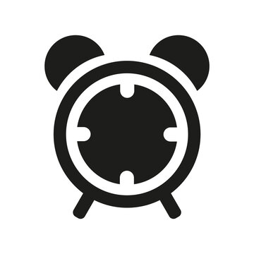 Alarm clock icon on white background.