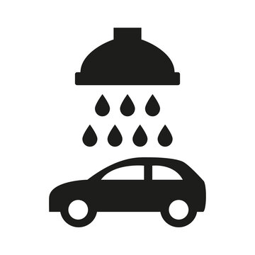 Car wash icon on white background.