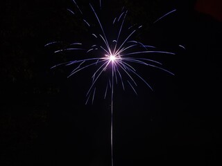 fireworks in the night sky