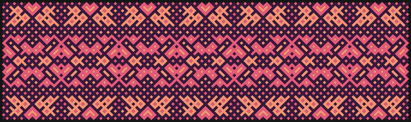 Multicolor truchet tiling connections illustration