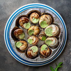 snails food ready to eat fresh healthy meal food snack diet on the table copy space food background rustic top view