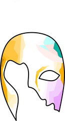 illustration of a skull face modern concept. 