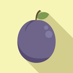 Pear fruit icon flat vector. Eco farm