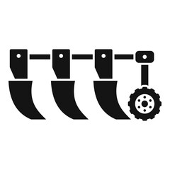 Plow icon simple vector. Farmer field