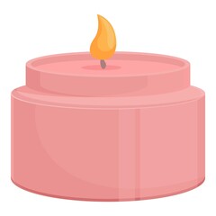 Romance candle icon cartoon vector. Aroma footcare. Wax lamp