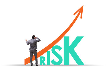 Fototapeta premium Risk increase concept in management