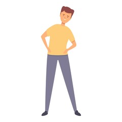 Morning exercise icon cartoon vector. Sport school. Kid education