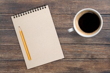 Obraz na płótnie Canvas Inspirational question concept, notebook with a cup of coffee, gratitude and personal development conscept