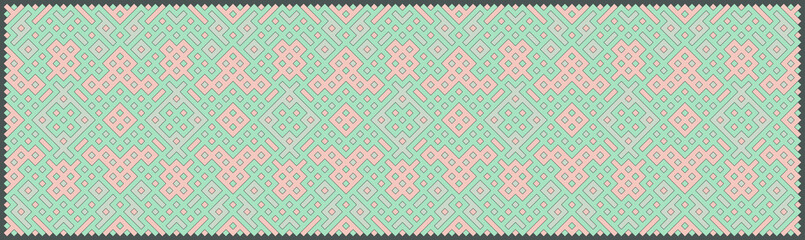 Multicolor truchet tiling connections illustration