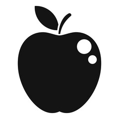 Eco apple icon simple vector. Farm organic