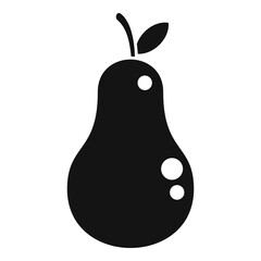 Eco pear icon simple vector. Organic agriculture