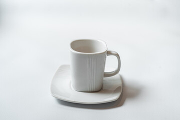 coffee cup concept minimal white background
