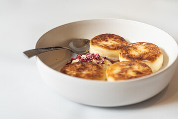 set of various plates of food isolated on white background