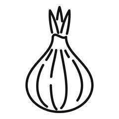 Onion icon outline vector. Organic farm