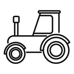 Farm tractor icon outline vector. Village farming