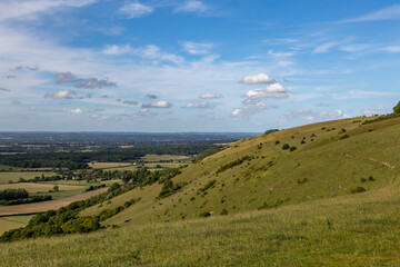 Obraz premium A view out over the Sussex countryside from near Devil's Dyke