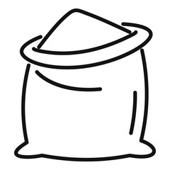 Flour sack icon outline vector. Organic food