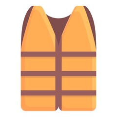 Lifeguard swim vest icon cartoon vector. Sea security. Life safety