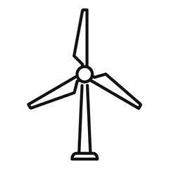 Eco wind turbine icon outline vector. Farm agriculture