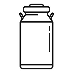 Milk pot icon outline vector. Eco farm