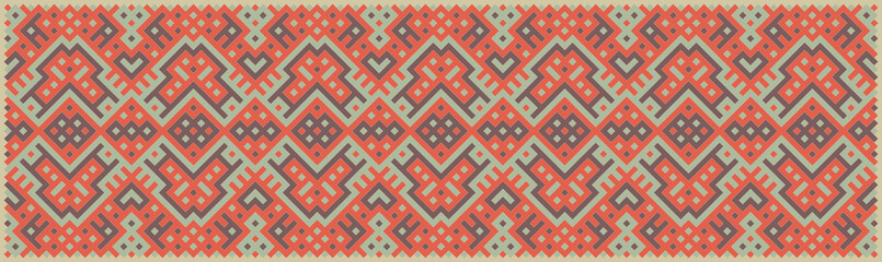 Multicolor truchet tiling connections illustration