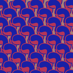 Obraz premium Retro Geometric Pattern in Blue and pink colors. Wallpaper pattern, wrapping paper, party pattern. Modern grafic pattern. Vector illustration.