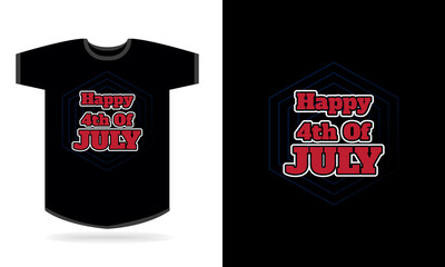 Happy 4th of July T-shirt design template