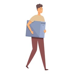 Internet pc repair icon cartoon vector. System administrator. Datacenter network