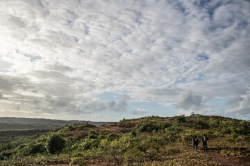 clouds over the mountains