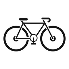 Bike icon simple vector. Fit slim