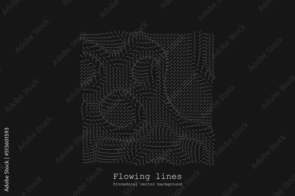 Poster abstract line matrix pattern. noise flow dynamic.