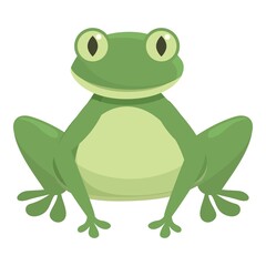 Cute small frog icon cartoon vector. Animal jump. Water character