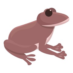 Forest frog icon cartoon vector. Cute character. Life animal