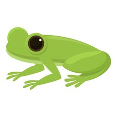 Exotic frog icon cartoon vector. Cute green. Evolution life