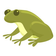 Smile frog icon cartoon vector. Jump animal. Water animal