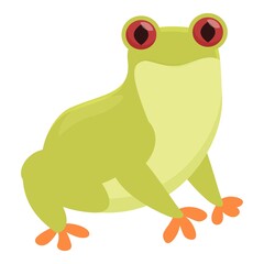 Red eye frog icon cartoon vector. Cute toad. Animal water