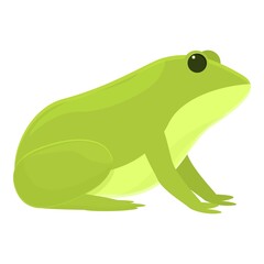 Green animal icon cartoon vector. Cute toad. Life tree