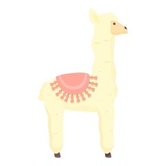 Lama animal icon cartoon vector. Argentina travel. National map