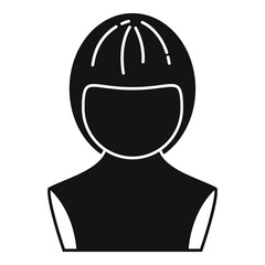 Caps wig icon simple vector. Long style