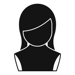 Carnival wig icon simple vector. Long hair